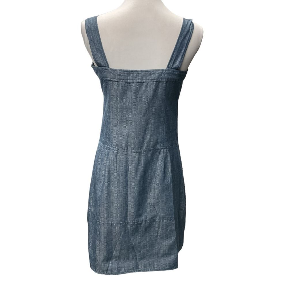 Derek Lam Chambray Denim Button Front Tank Dress Size 8 Blue Sleeveless - Picture 7 of 15